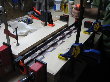 14 Lots of clamps to hold everything together